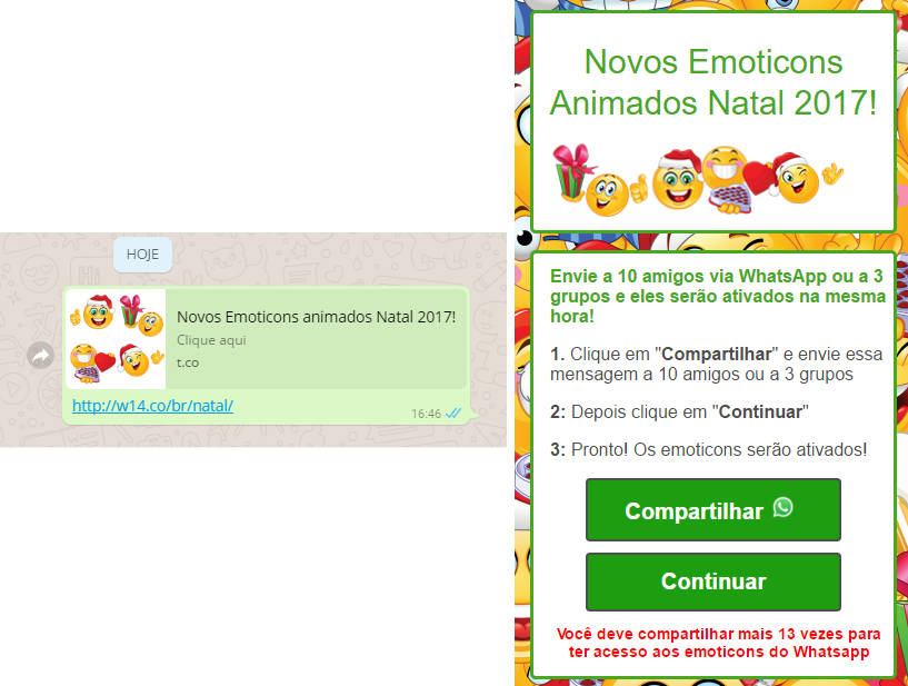 golpe natal whatsapp