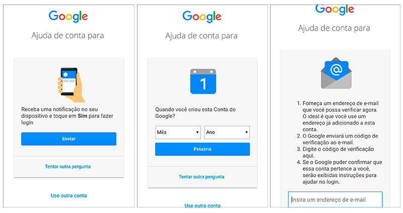 Como recuperar o nome de usuário ou a senha do Facebook, Gmail