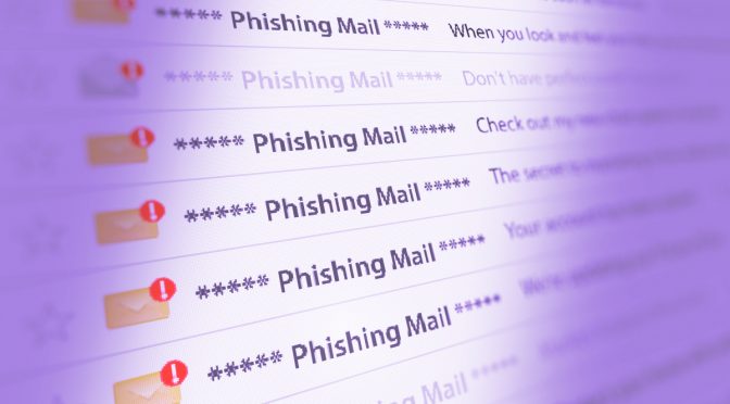 Imagem com alertas de spear phishing no email